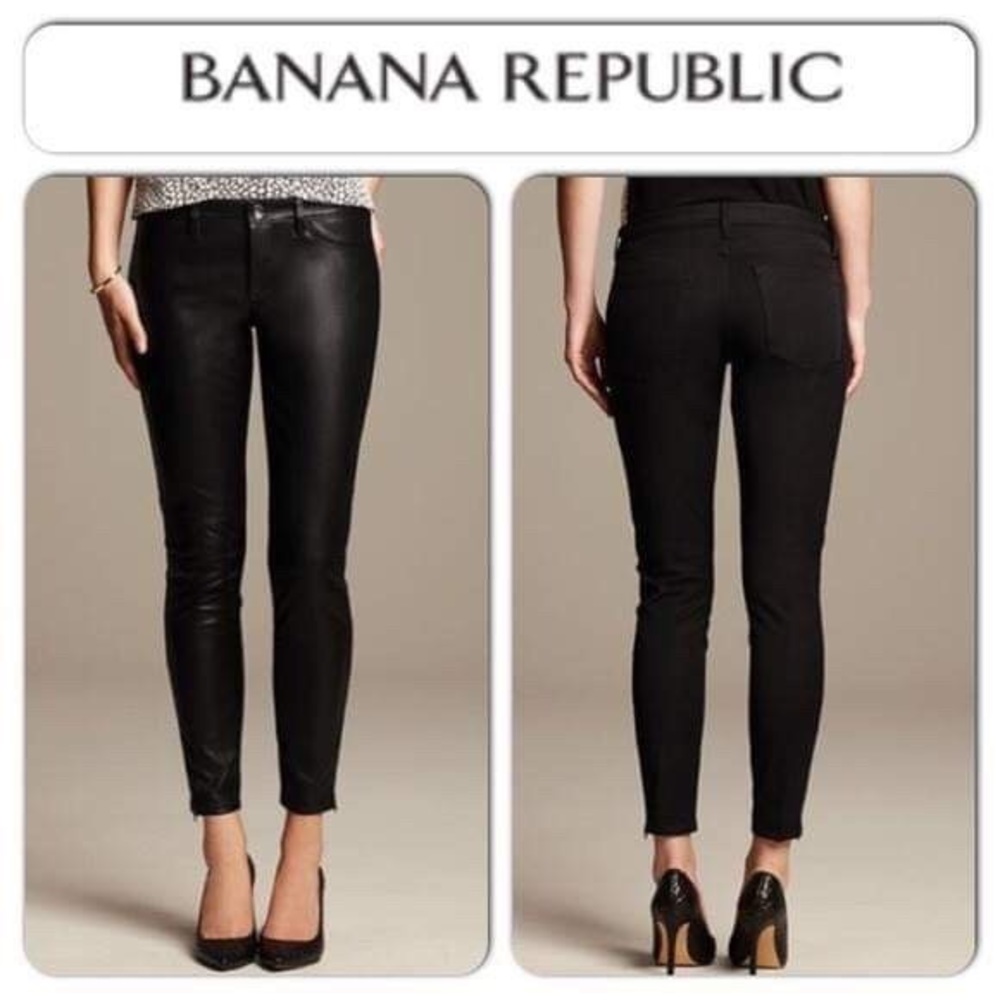 Banana Republic Sloan Fit Pleather Pants